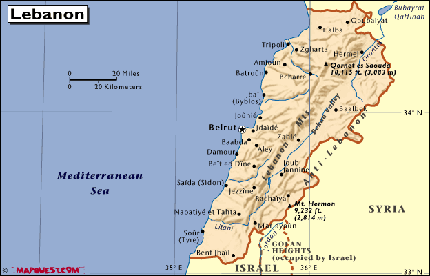 Map of Lebanon.gif